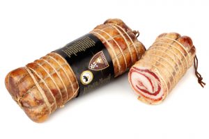 pancetta arrotolata di suino nero